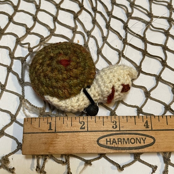 Crochet  Snail Brown & Rust Lava Bead Essential Oil Diffuser Ornament SK - Picture 4 of 5